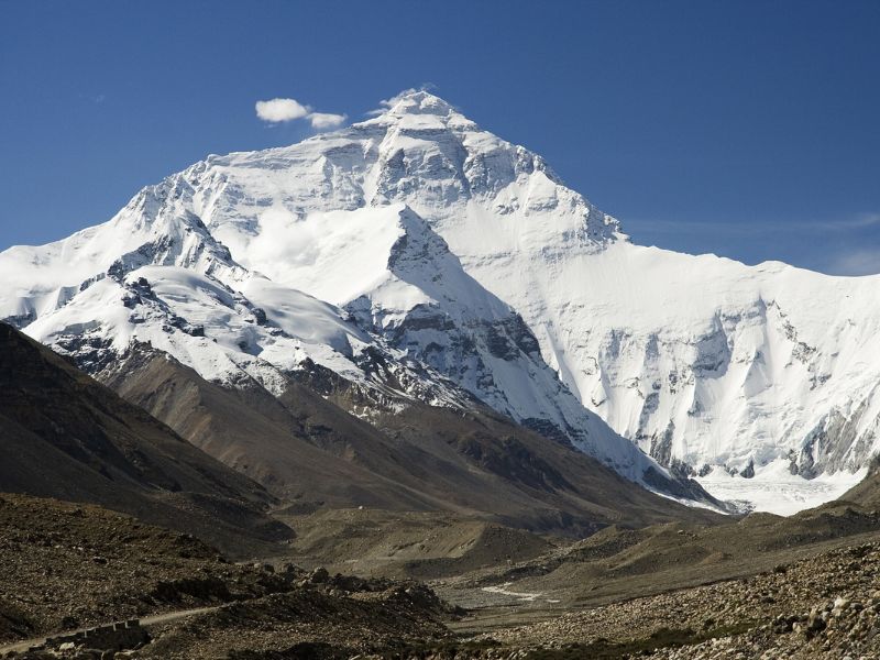 Widok na Himalaje – najwyższe góry na świecie.