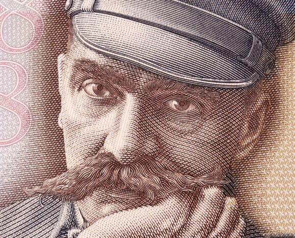 Józef Piłsudski – ciekawostki o jednym z ojców niepodległości. NA zdjęciu podobizna Józefa Piłusdskiego.