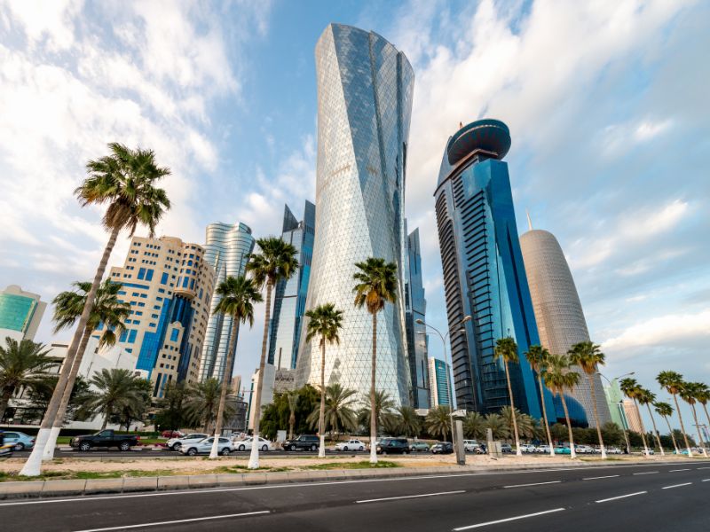 Państwo Katar – ciekawostki. NA zdjęciu panorama stolicy Kataru.